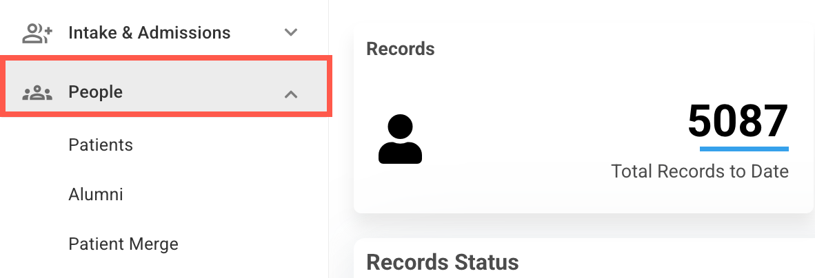 People option in side panel